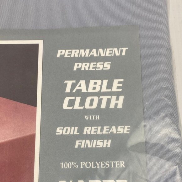 NEW Fabric Tablecloth Blue Gray 60 x 84 - Picture 5 of 10